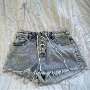Pacsun high rise jean shorts